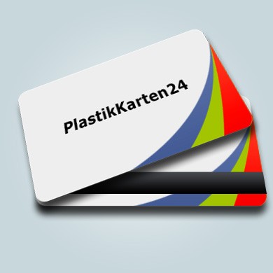 Plastikkarte - weiß 4/4 farbig bedruckt