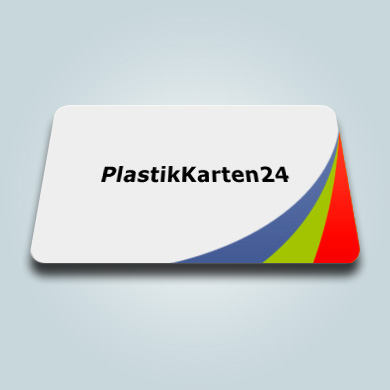 Plastikkarte - weiß 4/0 farbig bedruckt